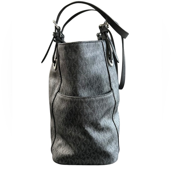 Michael Kors Jet Set Tote Signature Monogram Handbag MK Logo Shoulder Bag Purse - Picture 4 of 16